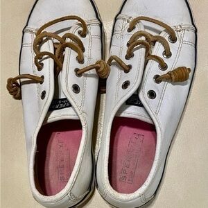 SPERRY SEACOAST SNEAKERS LEATHER  SIZE 3.5 M